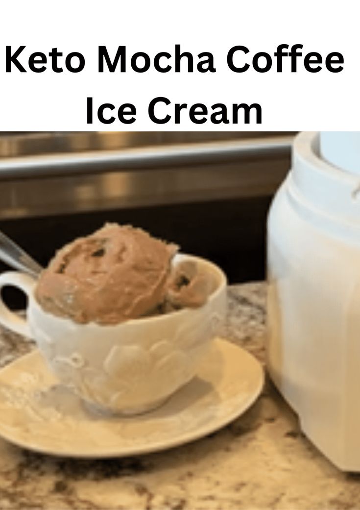 a bowl of ice cream sitting on top of a counter