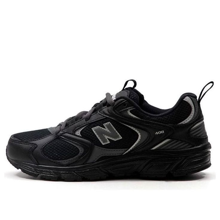 Shop New Balance 408 Series Cozy Wear-resistant Black ML408K at KICKS CREW — your go-to for authentic, stylish sneakers. Whether for fashion, performance, or collection, find your perfect pair with us. New Balance 408, Black New Balance Shoes, Sneakers Outfit Men, New Balance Black, Marathon Running Shoes, New Balance Men, Swaggy Outfits, Sneakers Outfit, Running Shoes Sneakers