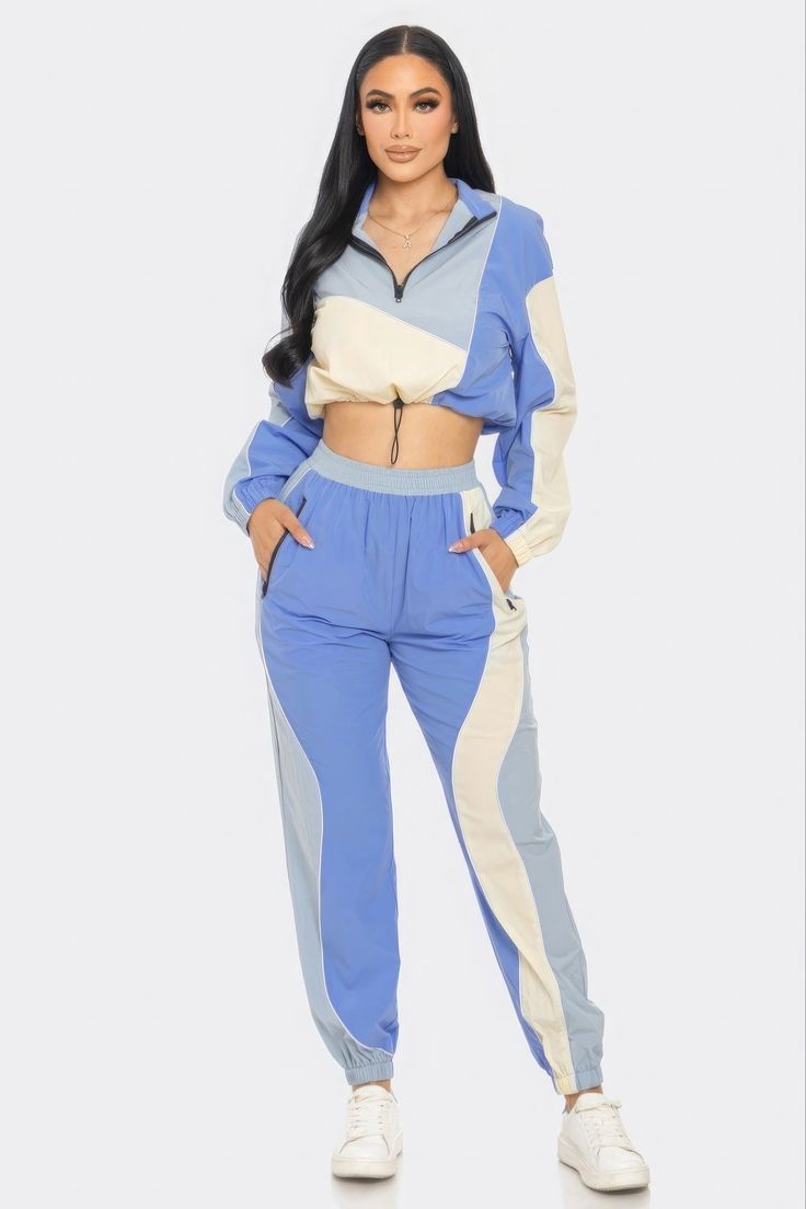 Colorblock Cargo Jogger Set - Body By J'ne Outfit Jogging, Athletic Looks, Cargo Joggers, Athleisure Wear, Jogger Set, Sporty Look, Comfy Fits, Basic Style, Sporty Style