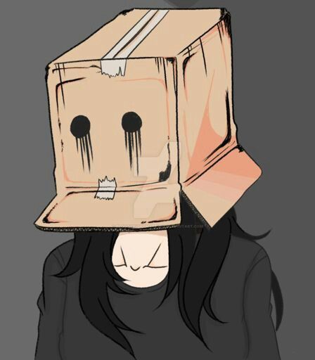 a person with a box on their head that is dripping from the top of it