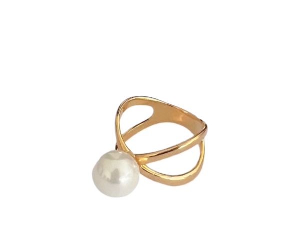 Embrace the elegance of simplicity with this stunning Ali Pearl Ring. Wether it's a casual day out or a special occasion, this pearl ring is the perfect accessory to add a touch of refined elegance to your look. gold filled mother of pearl Gold Pearl Charm Open Ring, Gold Pearl Drop Ring, Gold Ring With Pearl Drop, Gold Rings With Pearl Drop, Gold Adjustable Pearl Drop Ring, Elegant Open Pearl Ring With Metal Band, Adjustable Gold Pearl Drop Ring, Adjustable Gold Pearl Ring For Formal Occasions, Elegant Gold Pearl Ring