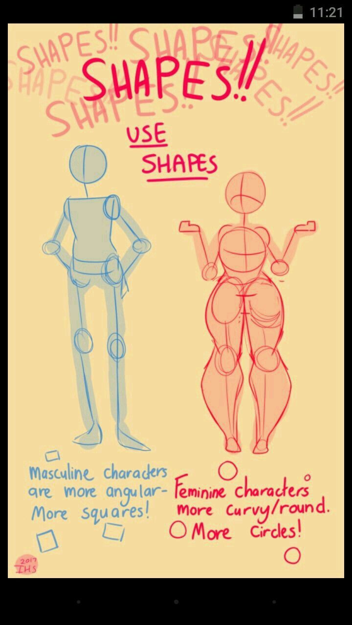 an image of two different types of body shapes and their names on the back of a cell phone