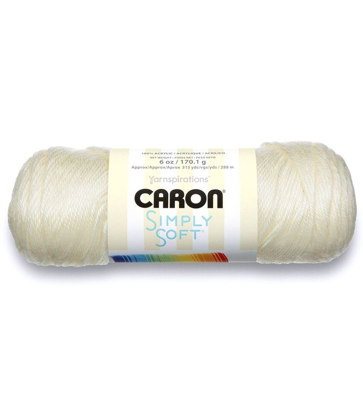 a white yarn ball with the words canon simply soft on it