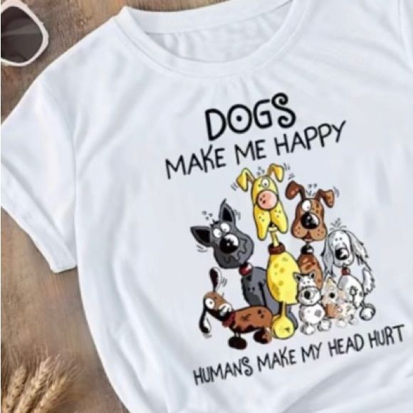 dogs make me happy humans make my head hurt t - shirt