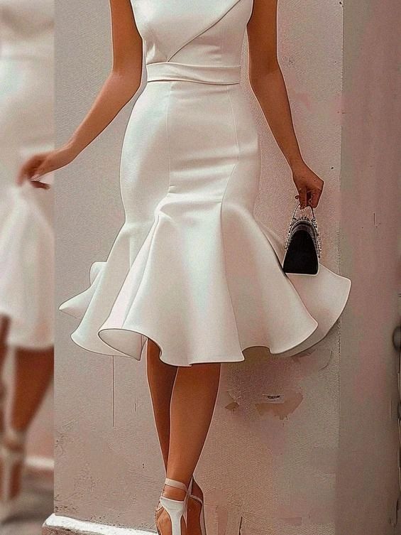 Lasaky - Glamorous Fashion Piece Raglan Sleeved Party Gown for Women Evening Dresses Elegant Classy, White Classy Dress, Fitted Party Dress, Tight Fitted Dresses, Long Sleeve Fitted Dress, Gown For Women, Vintage Midi Dresses, Elegant Midi Dresses, Stylish Party Dresses