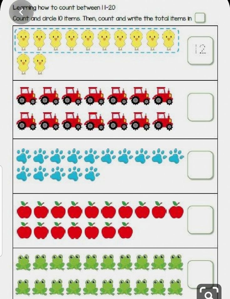 the worksheet for learning how to count numbers from 1 to 10 with pictures