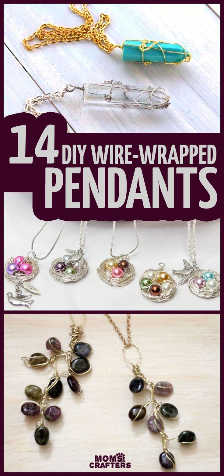 the instructions for how to make wire wrapped pendants