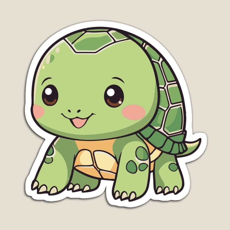 Cute Turtle, Cute Turtles, Sticker Collection, Printable Stickers, Cute Stickers, Sticker Design, Magnets, Super Cute, For Sale