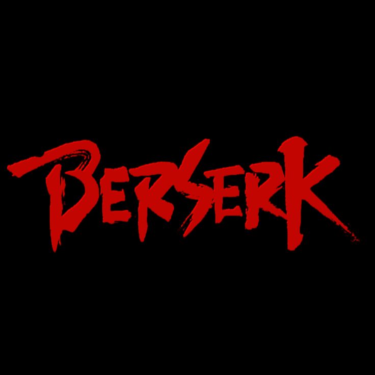 the word bersek written in red ink on a black background