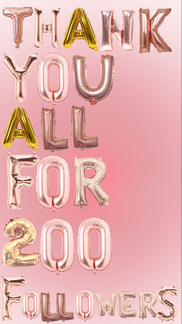 the words thank you all for 2, 000 followers are made out of foil balloons