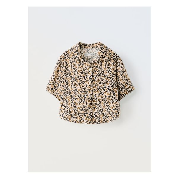 ANIMAL PRINT SHIRT Fall Short Sleeve Top With Placket, Zara Short-sleeved Top With Pockets, Zara Short Sleeve Tops With Pockets, Zara Trendy Collared Tops, Zara Short Sleeve Top With Pockets, Zara Collared Shirt With Pockets, Zara Cotton Tops With Pockets, Zara Cotton Collar Tops, Zara Cotton Top With Pockets