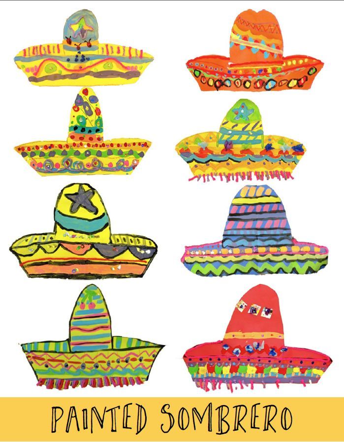 an image of colorful sombrero hats with text overlay that says painted sombrero