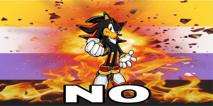 an image of a cartoon character in front of fire and flames with the word no on it