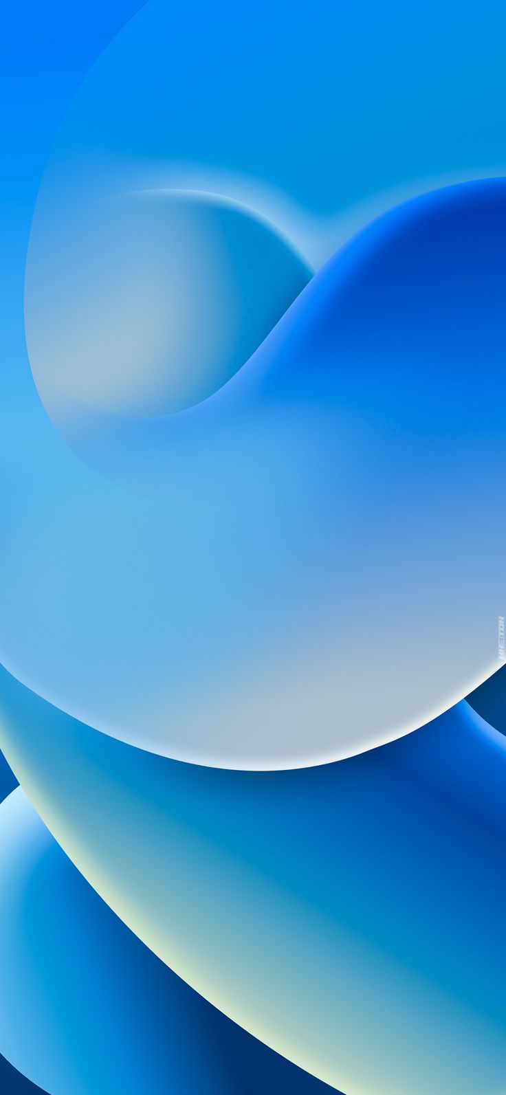 an abstract blue and white background with wavy lines on the bottom half of the image