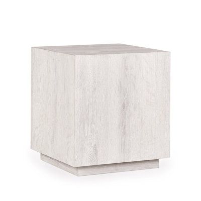 a white wooden cube on a white background