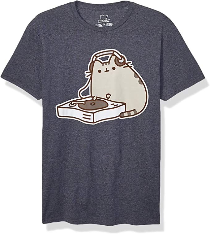 Amazon.com: Pusheen Men's Dj T-Shirt: Clothing Pusheen Shirt, Pusheen The Cat, Pusheen, Cat Shirts, Cat Tshirt, Gray Tshirt, Jewelry Store, Shirt Men, Branded T Shirts