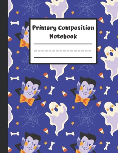 a book cover with cartoon characters on it and the words primary composition notebook written in white