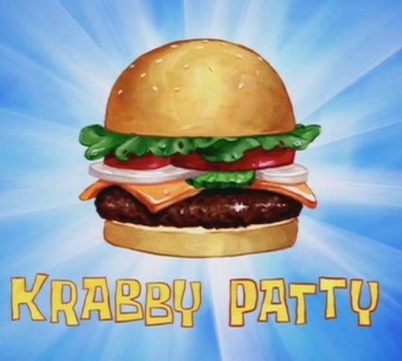 a hamburger with lettuce, tomato and cheese on it that says kababy patty