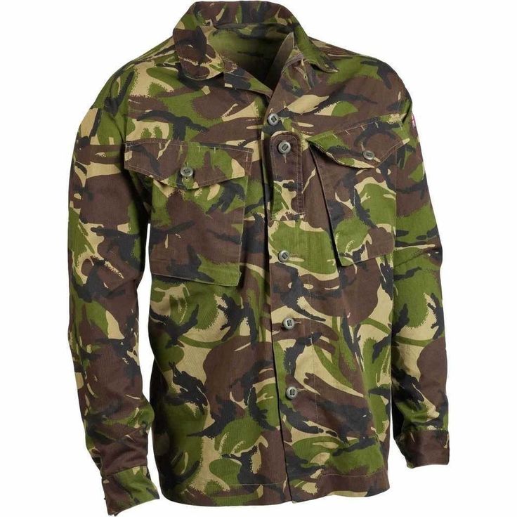 "British army DPM camouflage field jacket/shirt This jacket features buttoned storm flap and front zip, adjustable buttoned cuffs, butonned rank tab. All buttons are sewed with cloth band Light yet durable fabric. 67% polyester 33% cotton New, Unissued condition. * Economy shipping Shipping time : 7-21 working days or sometime more * Standard shipping with tracking information Shipping time : 7-14 working days or sometime more Shipping to Australia, New Zealand, Philippines, Asia, South America Camouflage Long Sleeve Utility Jacket For Hunting, Combat Style Long Sleeve Utility Jacket For Hunting, Military Style Utility Jacket With Buttons For Outdoor, Green Long Sleeve Utility Jacket For Hunting, Camouflage Utility Jacket With Flap Pockets, Camouflage Long Sleeve Utility Jacket With Flap Pockets, Military Camouflage Outerwear With Buttons, Green Combat Utility Jacket With Long Sleeves, Magnum Boots