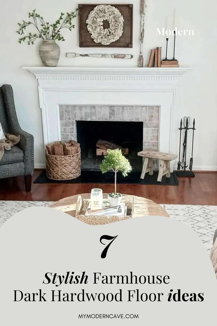 Unleash the timeless beauty of rich, dark hardwood floors in your farmhouse living room with these 7 inspiring ideas. From classic oak to exotic cherry, these flooring options will bring warmth and elegance to your space. Elevate your farmhouse aesthetic and create a cozy atmosphere that beckons you to unwind after a long day. Rug On Cherry Wood Floor, Decorating With Cherry Wood Floors, White Walls Dark Floors Living Room, Cherry Floors Living Room, Living Room With Dark Floors, Cherry Wood Floors Living Room, Living Room Dark Wood Floor, Hardwood Floor Ideas, Dark Floor Living Room