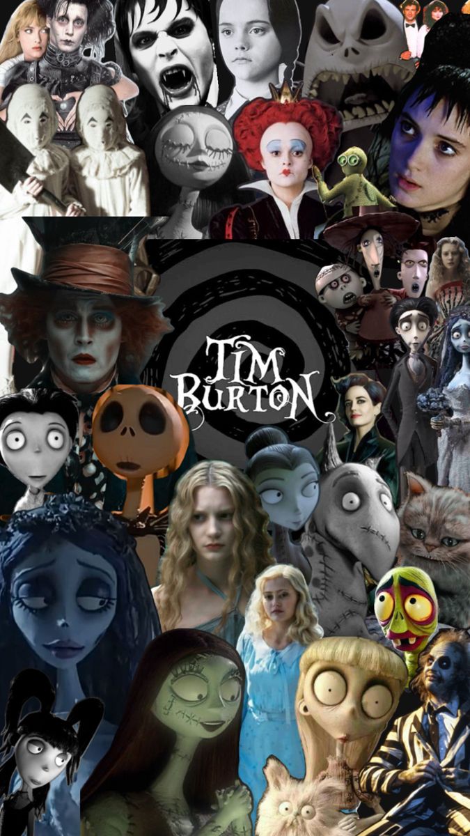 the poster for tim burton's animated movie