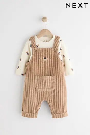 Baby Trending Neutrals | Next Official Site Corduroy Dungarees, Cotton Dungaree, Baby Dungarees, Brown Babies, Black Wrap Dress, Cotton Baby, Dungarees, Long Sleeve Bodysuit