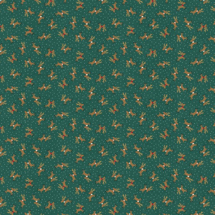 an image of a green background with small flowers and dots in the shape of stars