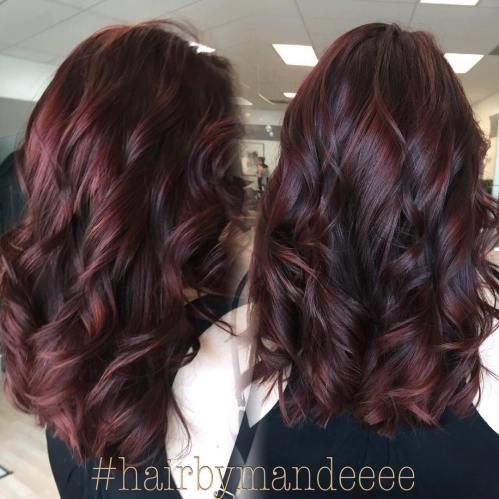 50 Shades of Burgundy Hair Color Trending in 2023 Burgundy Brown Hair Color, Merlot Hair Color, Burgundy Brown Hair, Burgundy Balayage, Red Violet Hair, Stylish Hair Colors, Dark Chocolate Hair, Hair Color Burgundy, Dark Red Hair