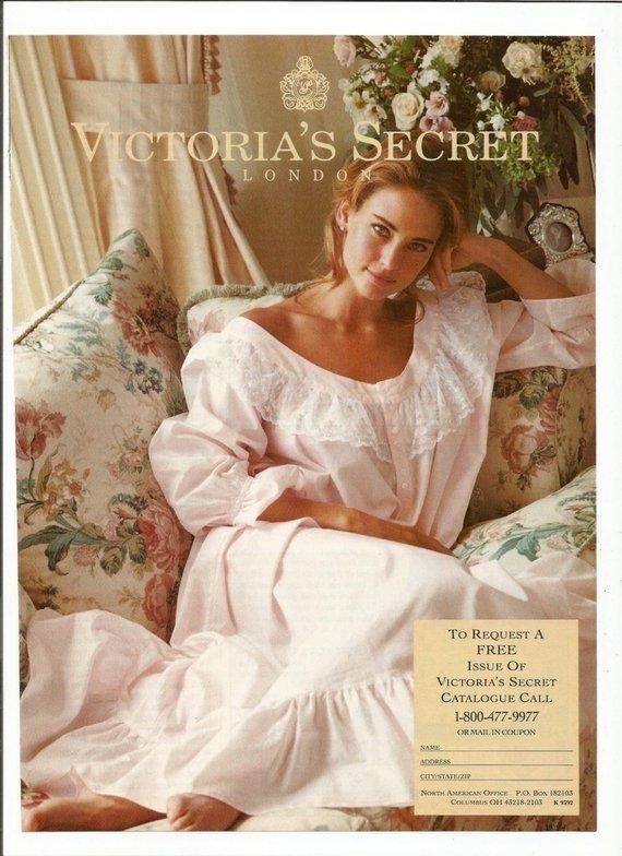 Jill Goodacre models the Canterbury Nightdress on the cover of the 1992 Winter Sale, Victoria’s Secret Catalog. Bluebird In My Heart, Jill Goodacre, 90s Fashion Show, Victoria's Secret Catalog, Catalog Covers, Victoria Secret Catalog, Secret London, Kawaii Clothes Goth, Fashion And Textiles