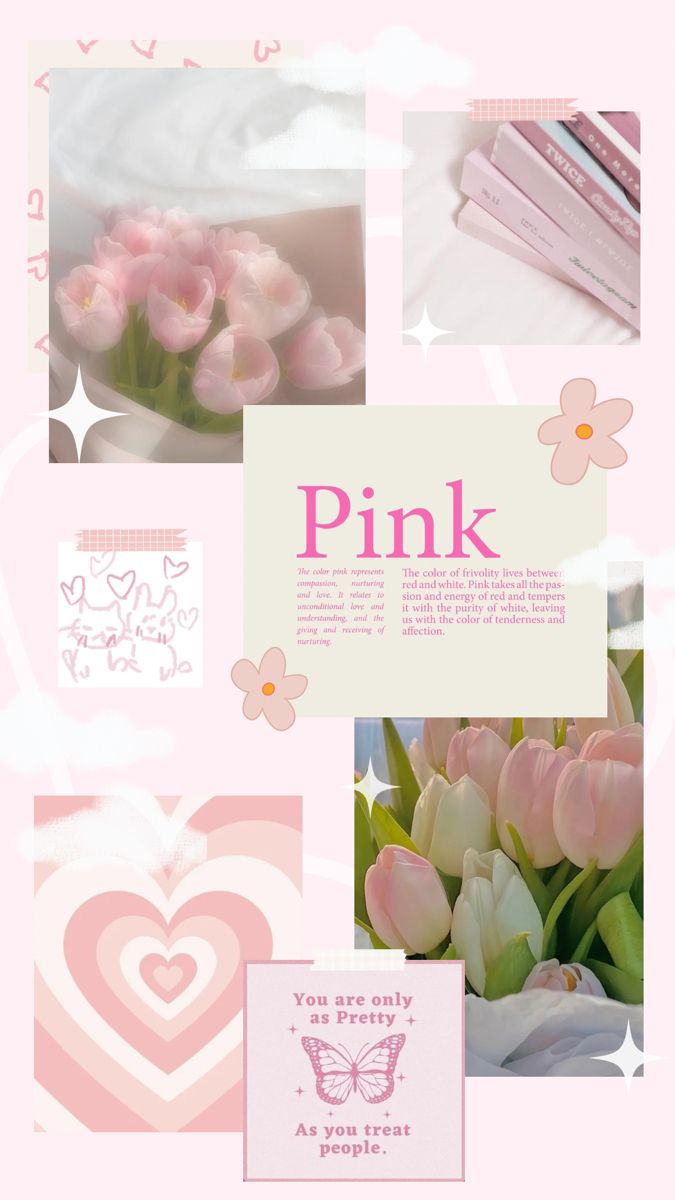 pink is the new black in this photo collage