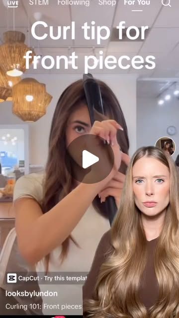 Abbey Yung on Instagram: "Original video is from looksbylundon on tik tok 💗💗 #hairtutorial #hairtutorials #curlingiron" Fancy Clothes, Original Video, Curling Iron, Fancy Outfits, Hair Styling, Hair Tutorial, Hair Ideas, Tik Tok, Cool Hairstyles