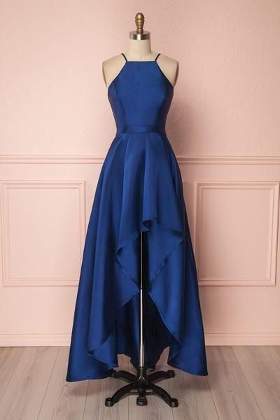 Shown Color Royal Blue Fabric Satin Season Fall, Spring, Summer, Winter School Dance Dresses, High Low Prom Dresses, Royal Blue Prom Dresses, Prom Dress Inspiration, Dresses Royal, Pretty Prom Dresses, Grad Dresses, Royal Blue Dresses, Pinterest Fashion