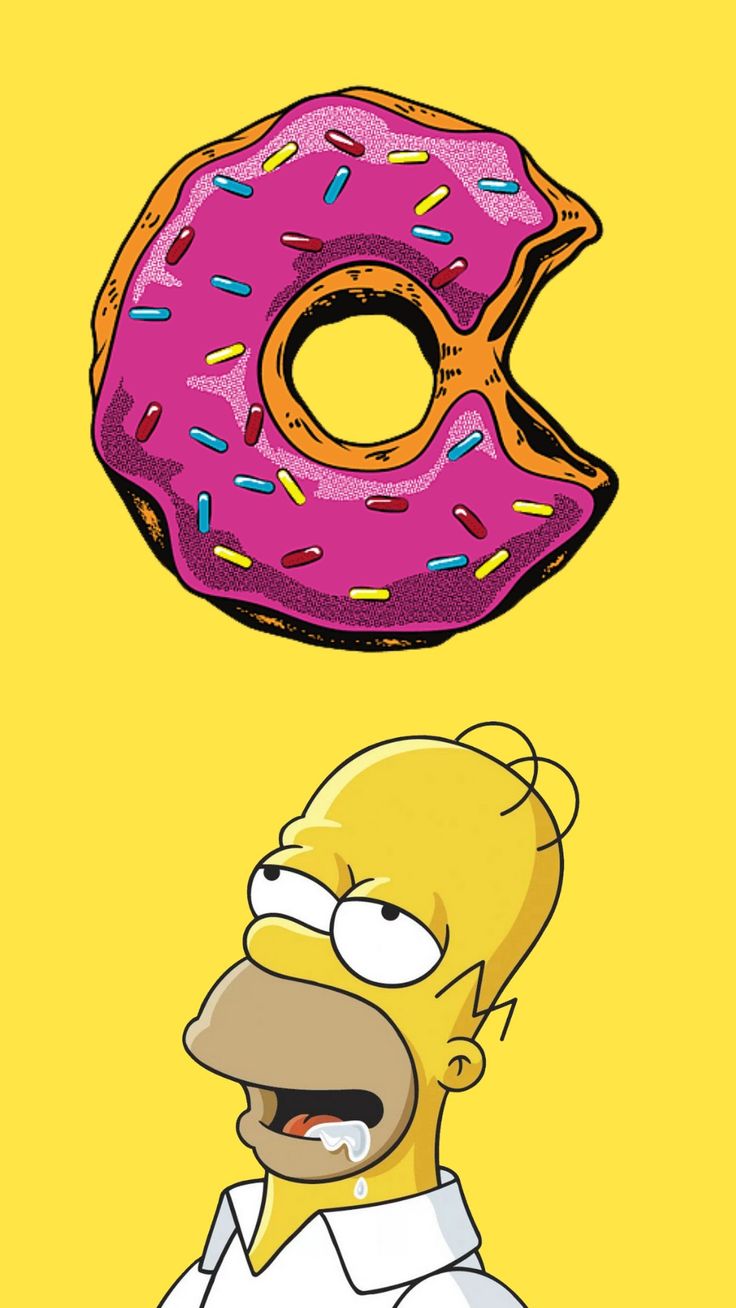 the simpsons has a giant donut above his head