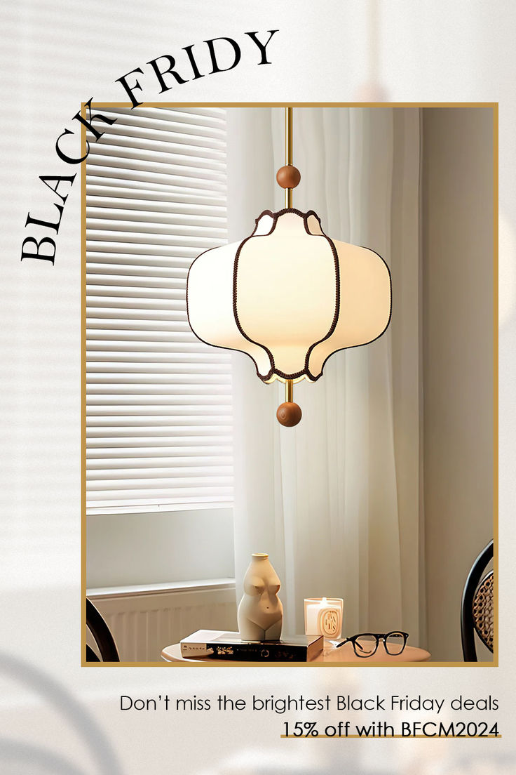 an advertisement for a black friday sale featuring a lamp