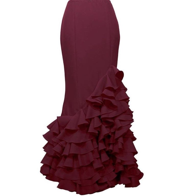 Flamenco skirt with waterfall-shaped ruffles. Fabric: Strech. Flyers: 6. Sizes: XS/S/M/L/XL/XXL Luxury Chic Ruffle Dress With Ruffled Skirt, Luxury Ruffled Maxi Skirt For Formal Occasions, Luxury Ruffled Skirted Dresses, Cheap Flared Party Skirt, Luxury Ruffled Skirt Maxi Dress For Brunch, Cheap Party Skirt With Ruffle Hem, Luxury Maxi Dress With Ruffled Skirt For Brunch, Cheap Fitted Skirt With Ruffles, Luxury Long Skirt With Layered Hem