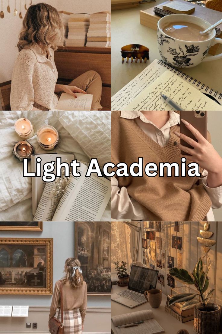 there is a collage of pictures with the words light academy on it and in front of them