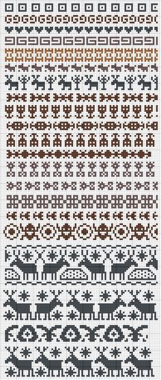 a cross stitch pattern with different colors and patterns on it, including an animal motif