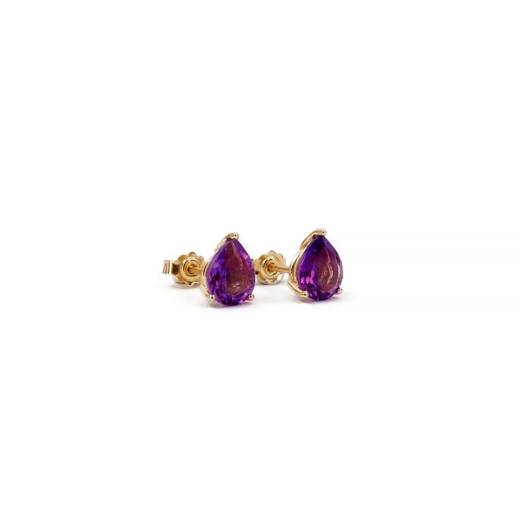 "Amethyst Earring / 14k Solid Gold Natural Amethyst Gemstone Earring / Genuine Amethyst / February Birthstone The Amethyst is a Natural Genuine Amethyst, also Available in other Gemstones, please inquire Item Details * Made to Order. * Gold Kt: 14K Solid Gold * Amethyst Cut: Pear * Size of Amethyst: 6mmX8mm * Amethyst CTW per stone: 1.2 ctw * Total Amethyst CTW: 2.4 ctw * Setting Type: Prong * Ready to Ship in 4-10 Business Days If you have any additional questions about this earring, just hit t 14k Gold Purple Earrings With Prong Setting, Purple 14k Gold Earrings With Prong Setting, Yellow Gold Amethyst Teardrop Earrings, Purple Birthstone Earrings Fine Jewelry, Amethyst Earrings Studs, Amethyst Earring, Earring Studs, Studs Earrings, February Birthstone