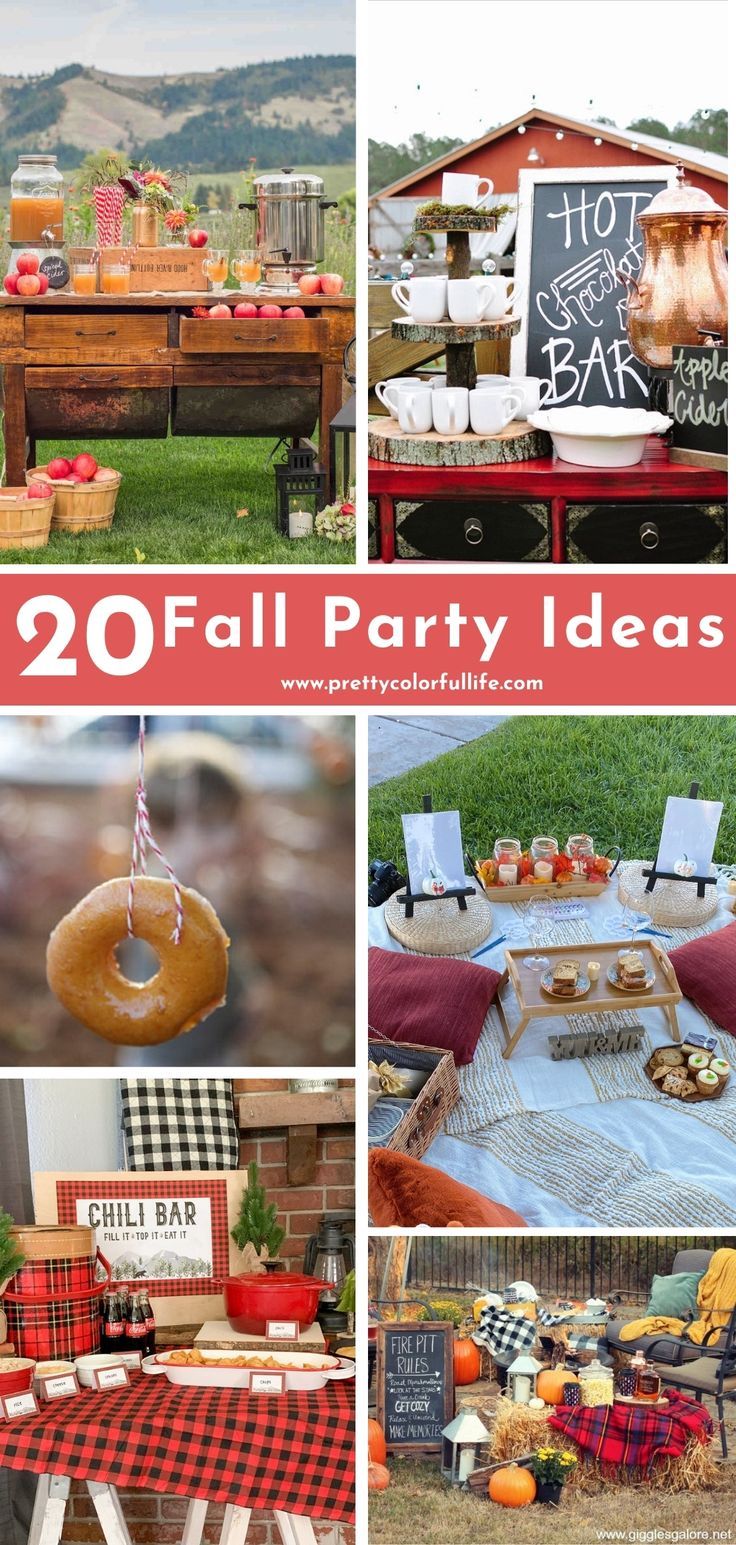 a collage of pictures with different types of food and drinks on it, including an outdoor