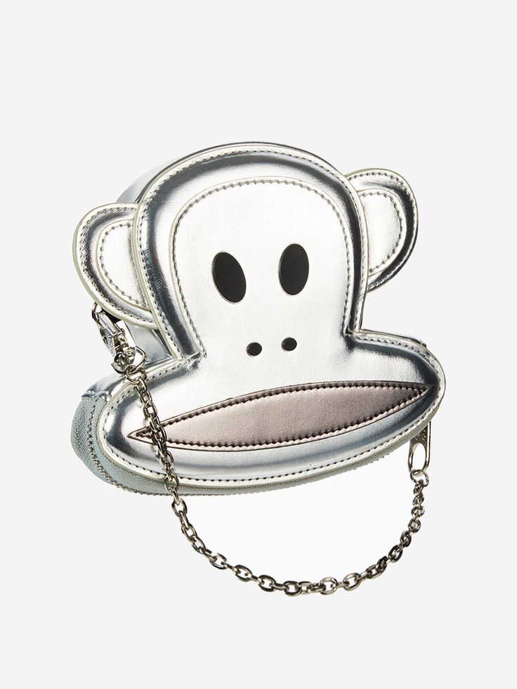 Paul Frank Julius Silver Coin Purse | Official Apparel & Accessories | Dumbgood™ Paul Frank Accessories, Designer Small Bags, Amazon Girly Finds, Monkey Bag, Designer Sneakers Women, Aliexpress Finds, Xoxo Jewelry, Novelty Purses, My Style Bags