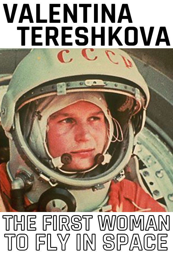 the first woman to fly in space is valenta tereshova on her poster