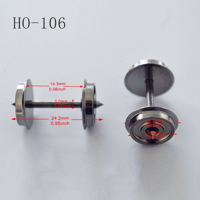 an image of two metal knobs with measurements