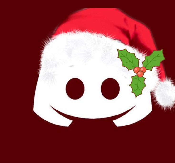 a santa hat with holly leaves and a smile on it's face, against a red background