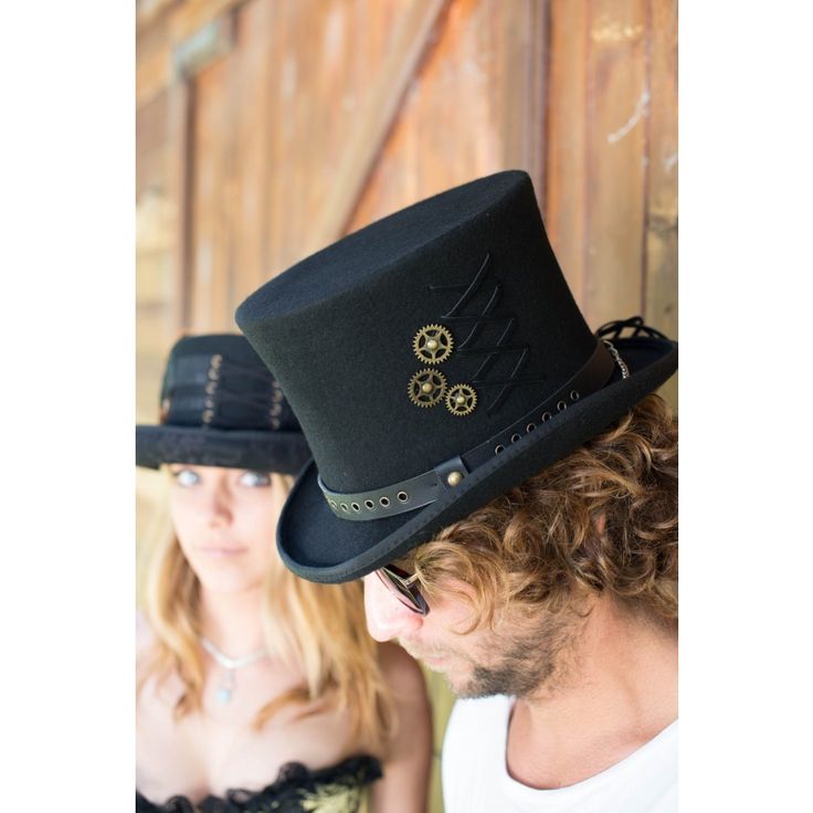 Men’s Steampunk hat | Mens top hat Gothic Fitted Hat With Short Brim, Fitted Festival Costume Hat With Short Brim, Steampunk Festival Hat Band, Steampunk Fitted Hat With Short Brim, Steampunk Adjustable Top Hat For Alternative Fashion, Steampunk Mini Hat With Curved Brim For Festivals, Steampunk Brimmed Top Hat For Costume Party, Steampunk Fitted Brimmed Top Hat, Steampunk Curved Brim Mini Hat For Festivals