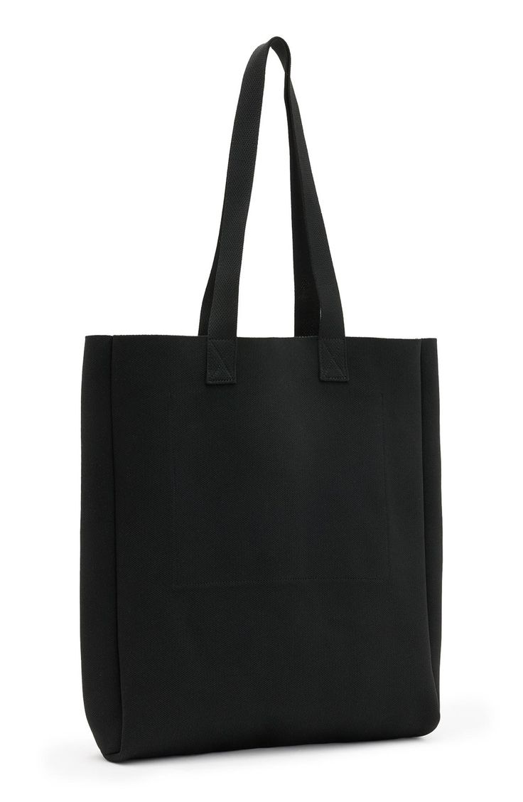 Signature logo detailing makes a bold statement on a spacious tote perfect for storing your on-the-go essentials. Open top Shoulder straps Interior wall pocket Unlined Synthetic Imported Black Canvas Tote Bag With Reinforced Handles, Black Allsaints Bag With Adjustable Strap, Black Canvas Bag With Adjustable Strap And Double Handle, Allsaints Rectangular Bag With Adjustable Strap, Black Tote Shoulder Bag With Reinforced Handles, Black Shoulder Bag With Reinforced Handles For Shopping, Allsaints Travel Bag With Removable Pouch, Allsaints Everyday Bags With Adjustable Strap, Allsaints Shoulder Bag With Removable Pouch For Everyday