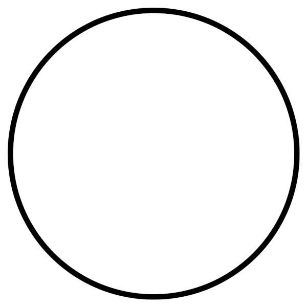 a black and white image of a circle with no center in the middle, on a white background