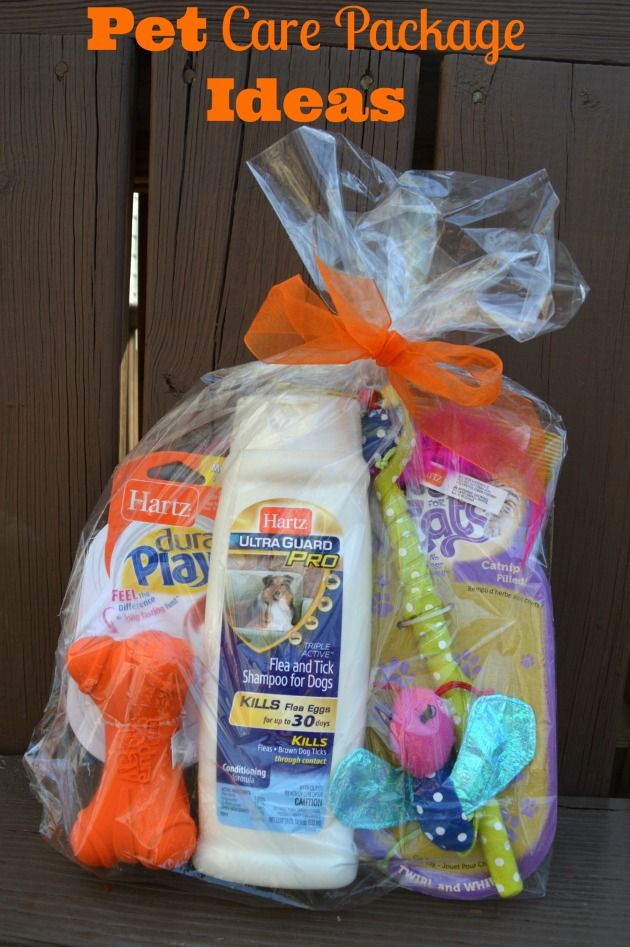 a pet care package is shown in this image