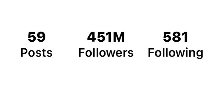 two black and white signs with the words 350m, 4500 followers followers following