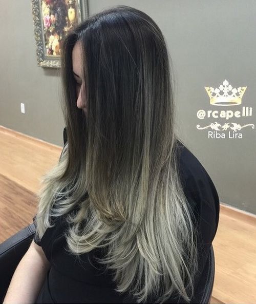 black to blonde ombre Ash Ombre Hair, Ombre Straight Hair, Caramel Ombre Hair, Brown Ombre Hair Color, Balayage Straight Hair, Blonde Ombré, Best Ombre Hair, 2018 Hair, Black Hair Balayage