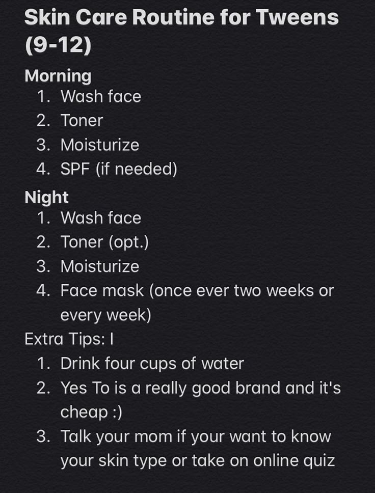 Skin Care Routine Steps Teenage, Skin Care Routine For Begginers, Skin Care For Middle Schoolers, Skin Care Products For 12 Yrs Old, Skin Care Routine For Age 13, Middle School Skin Care Routine, Simple Night Skin Care Routine, Skincare For Middle Schoolers, Skincare Routine For 10-15